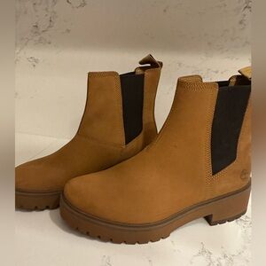 New Timberland Womens Size 8 Carnaby Cool Wheat Nubuck Chelsea Boots Shoes